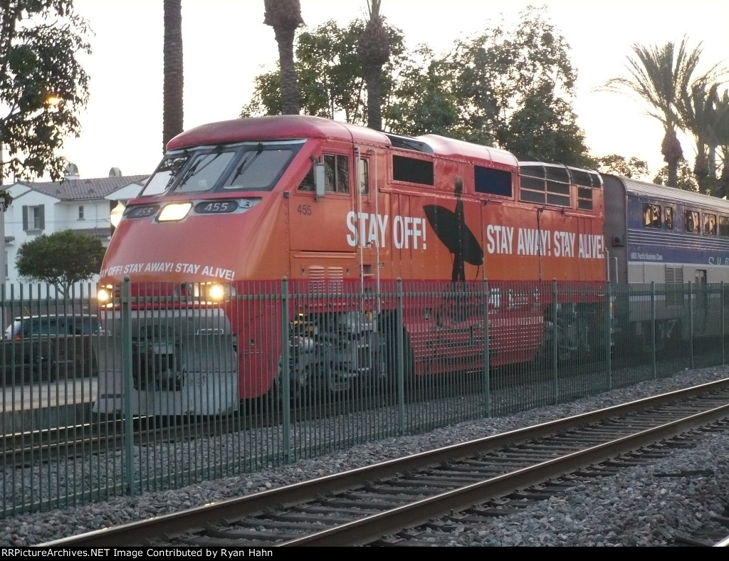 Orange Surfliner F59 Southbound